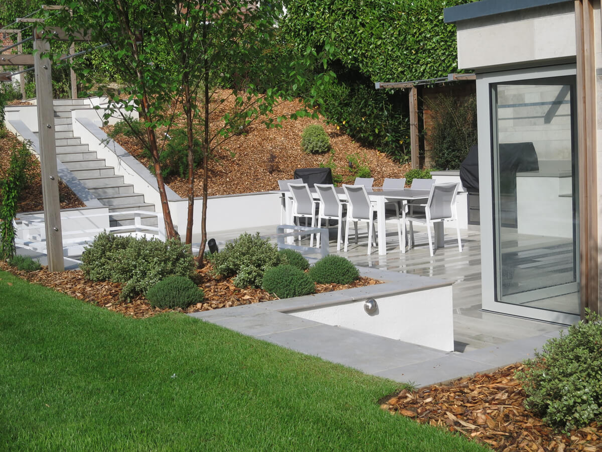 Modern Garden in Gerrards Cross Ornamental Garden Lighting