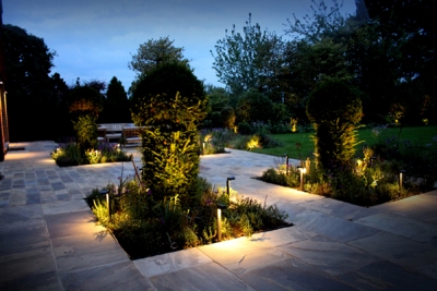 What We Do Ornamental Garden Lighting Esher New House Build Garden Lighting Project